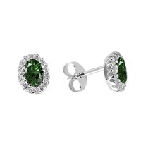 Orecchini Gazzola Gioielli Donna in Oro bianco Smeraldo 0.94 Ct OR-2594G-8-1-FG75-4-S-OV-N-F-VS - OR-2594G-8-1-FP35-4-S-OV-N-G-SI